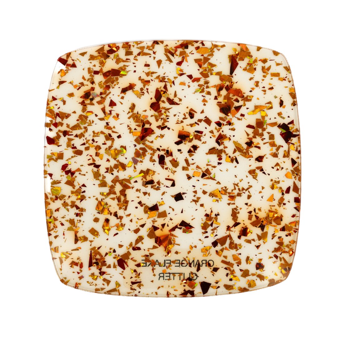 1/8" Orange Flake Glitter Cast Acrylic Sheets - Acrylic Sheets